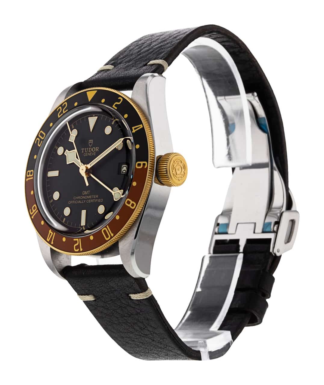 Tudor Black Bay GMT Black Dial Leather Strap